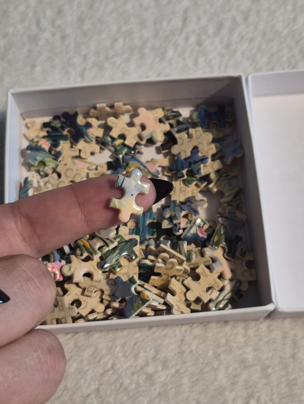 Mystery Micro Wooden Jigsaw Puzzle Grid Coded Back Desktop Challenge